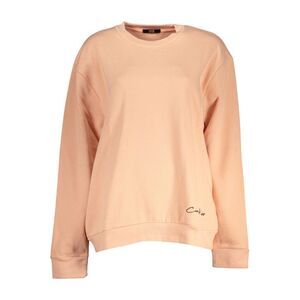 Cavalli Class Peach Knitwear Crewneck Sweatshirt Women Pink Sweaters